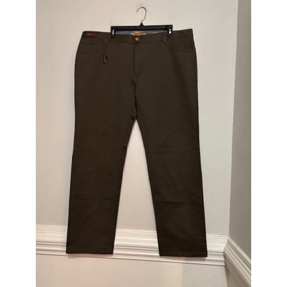 Enzo Tovare Pants Mens Size 44 Casual Flat Front 100% Cotton  Alpha 160 NWT